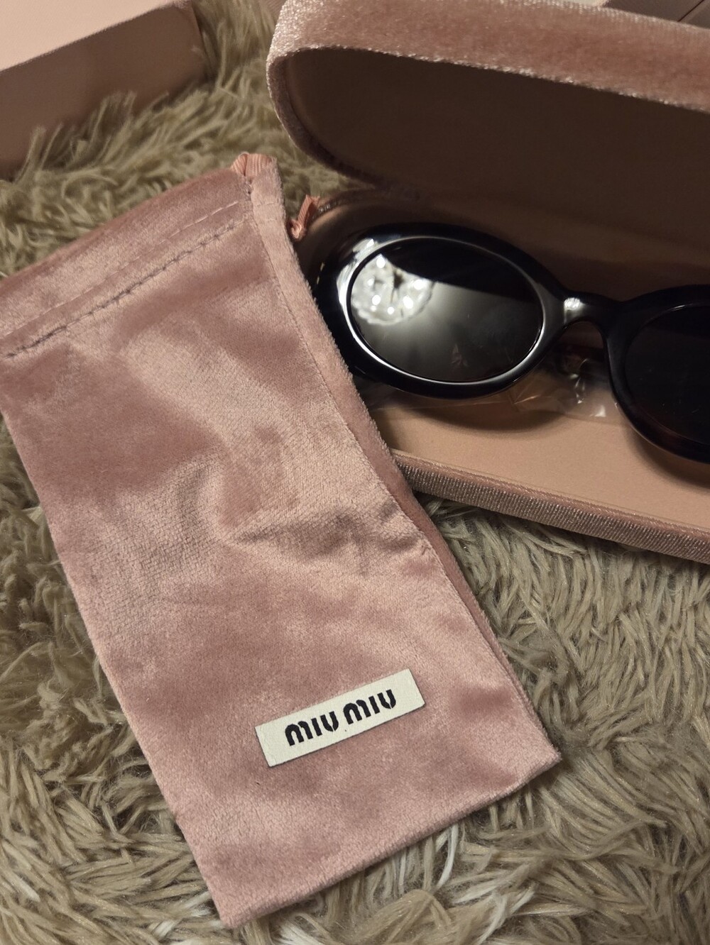 NWT Miu Miu Like Oval Acetate Tortoise Sunglasses MU B09S - Picture 8 of 11